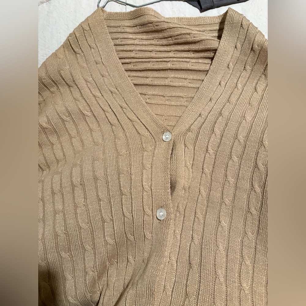 Women's Tan Button Down Shirt